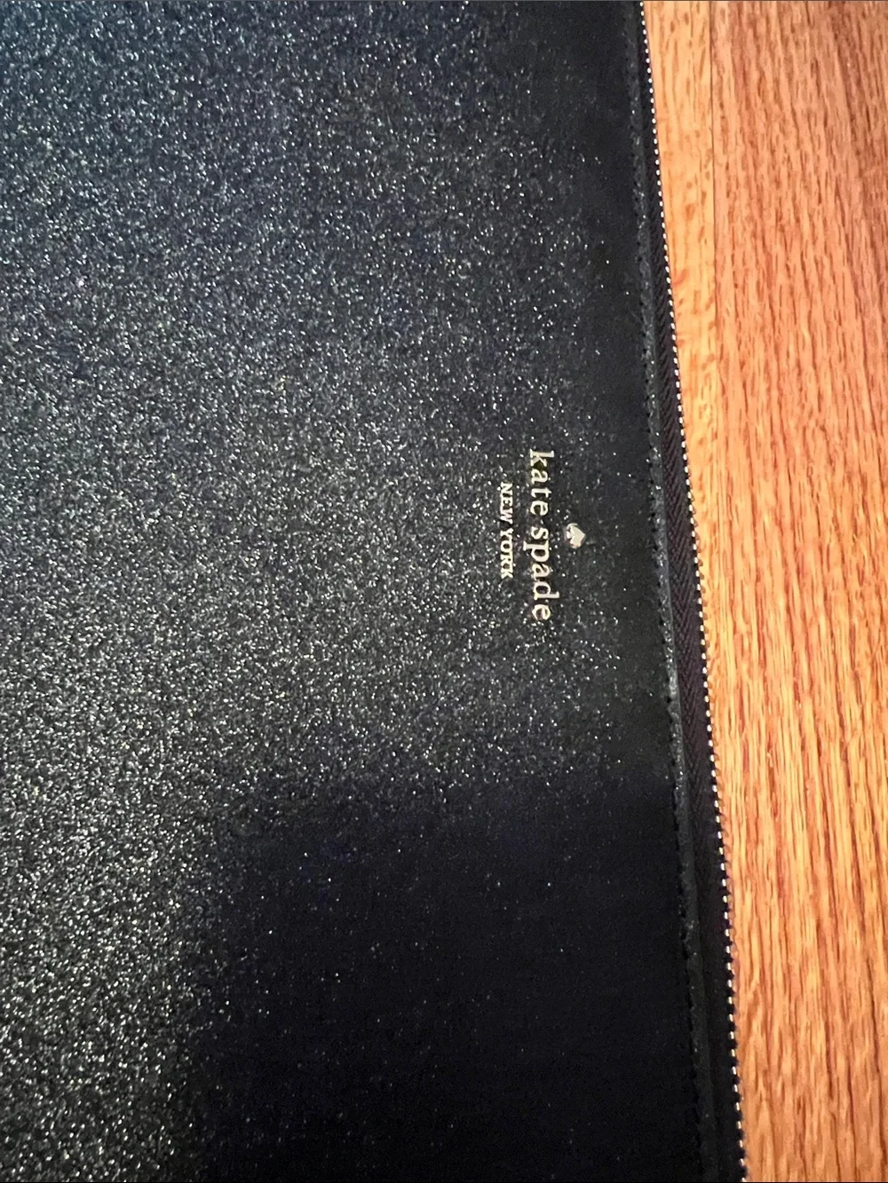 kate spade Black Zip Tablet Sleeve with Subtle Logo